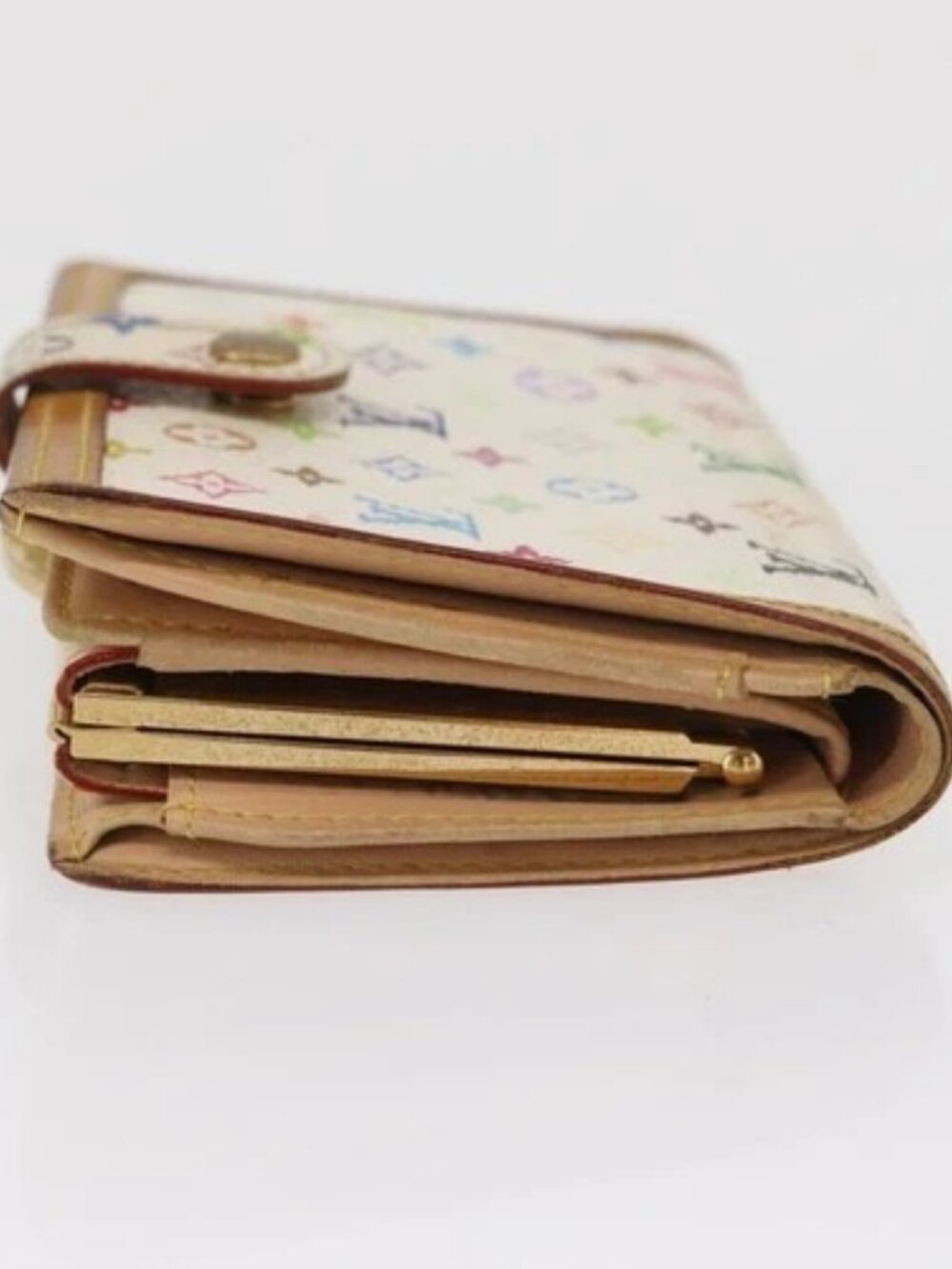 LOUIS VUITTON Multicolor Porte MonnaieViennois Wallet White M92987 Auth 165243 - Picture 4 of 16